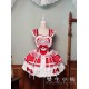 Twin Bears Take A Bite Of Cake White&Red JSK and Salopette(2nd Pre-Order/Full Payment Without Shipping)